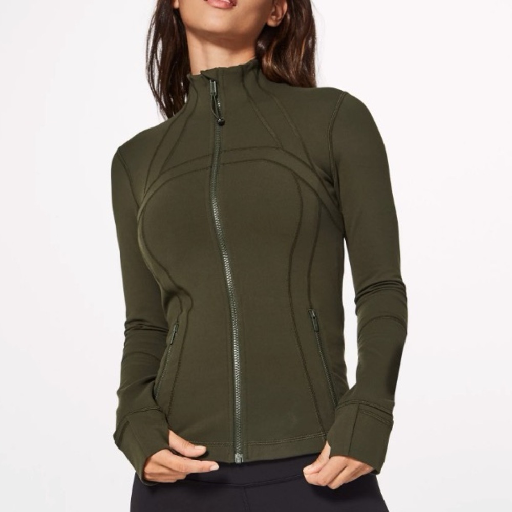 Lululemon Define Jacket Size 8 - Olive Green
